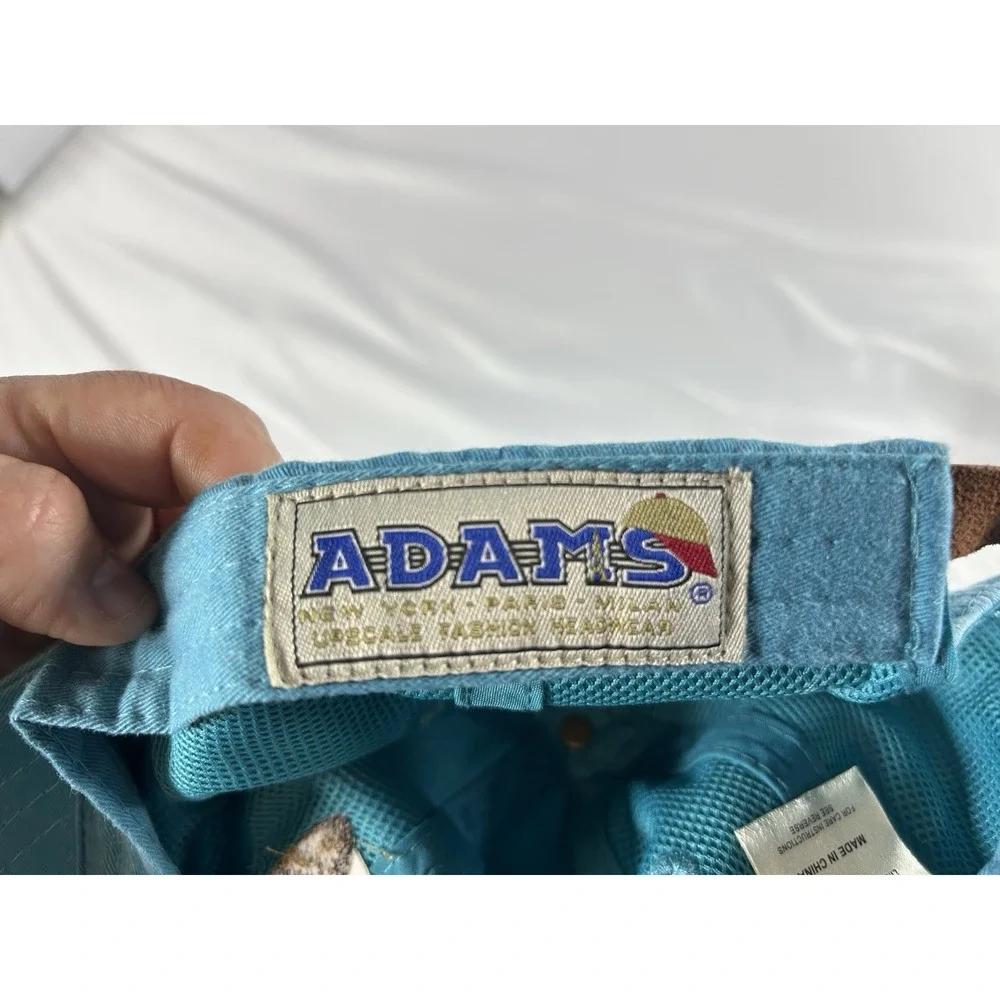 Miniature Pincher Embroidered Cap Cotton Adam Pigment Dyed Turquoise Pet Lover